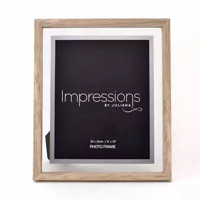 Impressions By Juliana Oak Finish Wooden Frame Perspex Border 8 X 10 FW74780 • £8.75