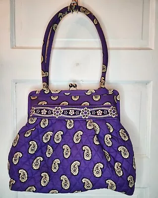 Vera Bradley Alice Simply Violet Kiss Lock Shoulder Bag Purple • $33