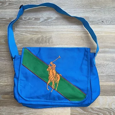 Polo Ralph Lauren  Multicolor Big Pony Canvas Messenger Bag • $38.99