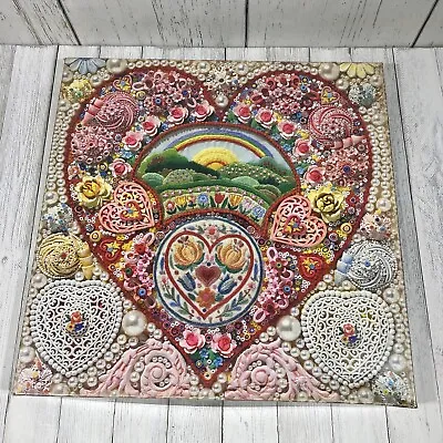 Vintage1981 Springbok Square Puzzle Love Is The Heart In Blossom Mosaic 500+pcs • $35.99