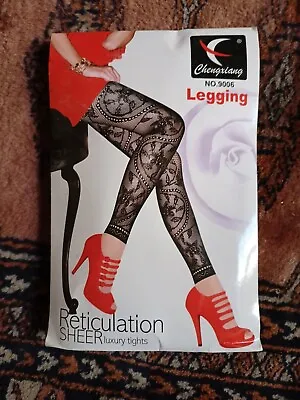 £2.99 • Buy Black Lace Footless Tights