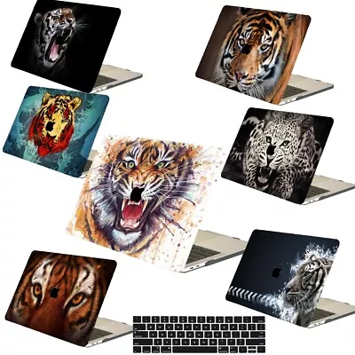 2in1 Tiger Pattern Matte Rubberized Hard Cut Out Case Cover For Macbook Air Pro • $27.89