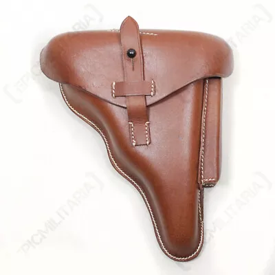 $37.01 • Buy WW2 German DWM 1917 Luger Holster - Brown Leather Military Army Reproduction