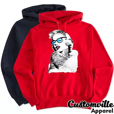 Inked Marilyn Monroe Sexy Hoodie Tattoos Nerdy Fashion American Star Pullover • $29.95