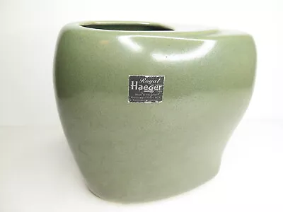 Stunning Royal Haeger Vase LG  Mid Century Modern Green Glaze  11  X 8.5  • $27