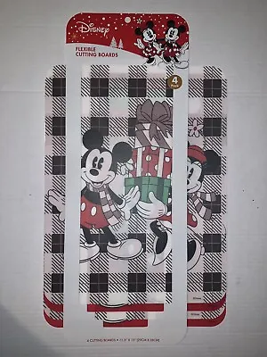 Disney Mickey & Minnie Mouse Christmas Flexible Cutting Boards 4 Pack • $16.99