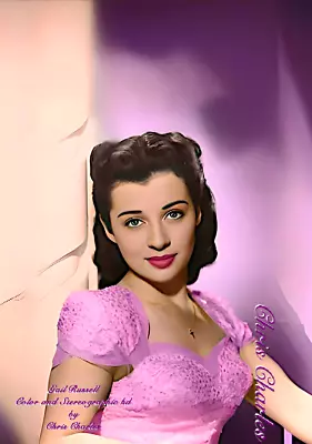 GAIL RUSSELL  by Chris Charles A3 HD ART PRINT COLORIZATION PHOTO PRINT • £17