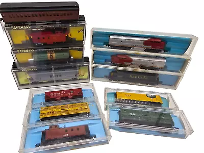 Vtg Lot Of 12 Bachmann / Atlas Mini Train Stockcar In Boxes Mixed Model Railroad • $29.99