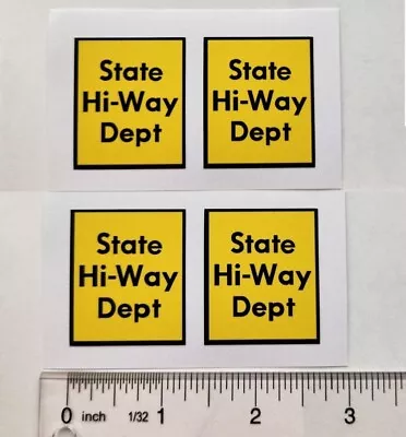 Tonka State Hi-way Dept Highway Department Stickers For Vintage Tonka Trucks. • $4.99