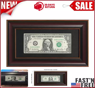 Currency Dollar Bill Frame Display Holder Paper Money Ticket Display Case Frame • $24.82