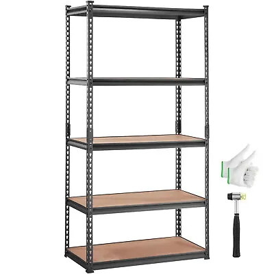 VEVOR 18 D X 36 W X 72 H 5 Shelf Steel Shelving Rack Garage Storage 2000lbs Load • $74.79