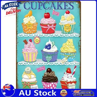 AU Ice Cream Metal Vintage Tin Painting Flat Tin Sign Wall Poster Bar Decor 20x3 • $8.69