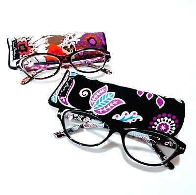 NEW VERA Bradley Readers Reading Eyeglasses +2.50 Adalynn  Lot Of 2 Frames • $34.95