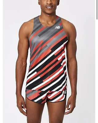 Mens New Balance Pro Elite Singlet Running Top Medium Gray Red New With Tags • $133.31