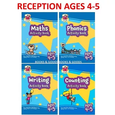 Ages 4-5 Reception Maths English Home Learning Activity Books Primary School Cgp • £13.99