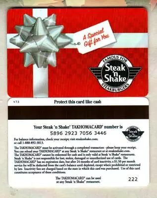STEAK 'N SHAKE Special Gift For You 2013 Holographic Gift Card ( $0 )  • $2.50