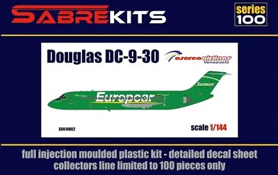 New! Sabre Kits SBK14002 Aserca Airlines Douglas DC-9-30 - 1:144 Scale Model Kit • $32.90