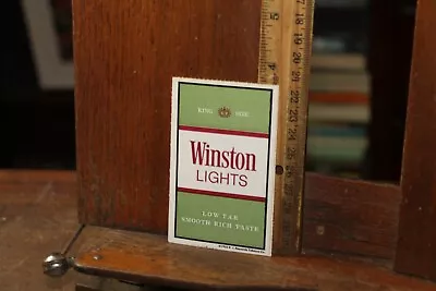 Vintage 1980's Store Display Sticker Cigarette Decal Winston Lights • $4