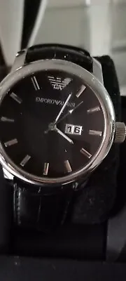 Emporio Armani  Watch For Men Black  42 Mm.   5 PHOTOS  #AR0428 FREE SHIPPING • $45