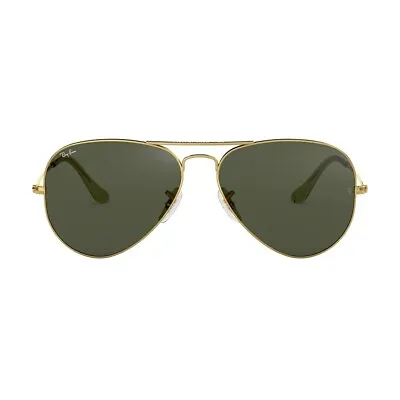 £84.99 • Buy Ray Ban Classic Aviator Gold & Green Sunglasses RB3025 Lenses 58 Mm Unisex