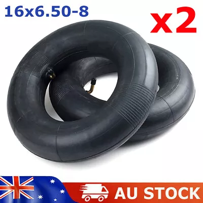 2X Inner Tube 16x6.50-8 For Wide 16  Air Pneumatic Wheel Bent Valve Wheelbarrow • $27.59