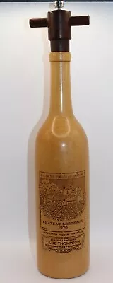 Vintage Olde Thompson Wood Carved 1970 Chateau Bordeaux  Pepper Mill Grinder • $16.95