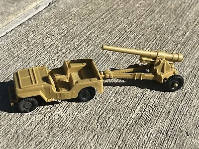 Marx Army Battleground Desert Fox Tan Jeep And Cannon - MPC • $25