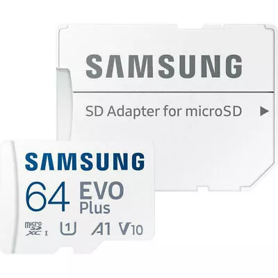 SAMSUNG EVO PLUS Micro SD Card 64GB Class 10 Mobile Phone Camera -64GB AU • $18.35