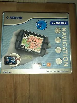 Amcor 3500 Navigation And Multimedia System Sat Nav Mp3 Picture Viewer Mp4 • £11