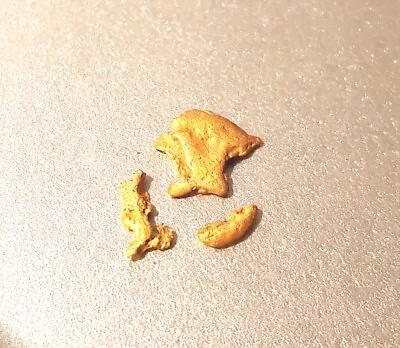 Australian Natural Gold Nuggets 3 Pieces - 0.228 Grams Total. • $37.90