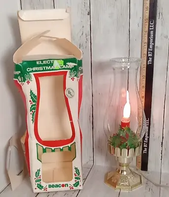 Vintage Electric Christmas Candle Lamp Hurricane Light ACLA Flame Bulb Lantern • $18.96