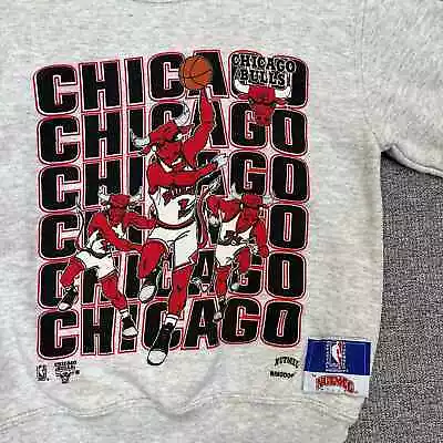 Vintage Nutmeg Mills NBA Chicago Bulls Heather Grey Sweatshirt Benny The Bull • $24.99