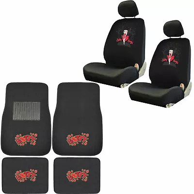 $78.22 • Buy New 8pc Set Classic Betty Boop Skyline Car Seat Covers & Floor Mats Set