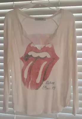 Rolling Stones Vintage 1989 Tour - Thermal T-shirt 1980s -Womens - L=24  W=20  • $29.95