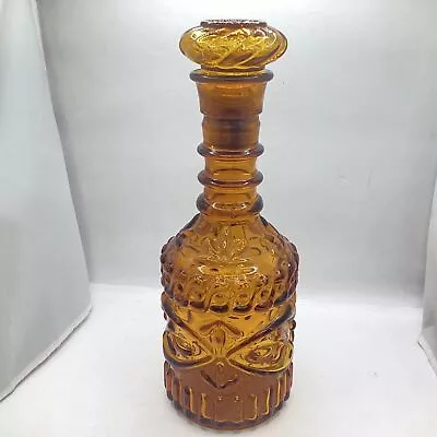 Vintage Jim Beam Amber Glass Liquor Decanter (Stopper Is Stuck) 1960s (C3) S#509 • $10.50