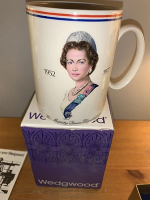 £9.99 • Buy Wedgwood Queens Ware Naafi Mug Royal Silver Jubilee 1977 1 Pint Collectors Mug 