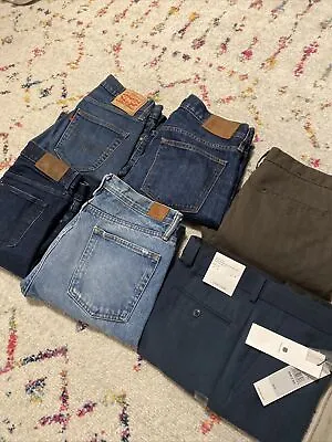 Lot Of 6 Men’s Blue Jeans And Pants 30x30 • $75