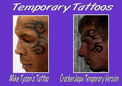 MIKE TYSON Fancy Dress HANGOVER TEMPORARY FACE TATTOO  LASTS 1 WEEK Tattoos Fake • £8.99