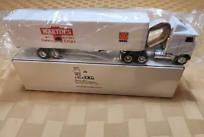 ERTL 1:64 Diecast MACK Ultra-liner Cabover Sleeper Tractor Trailer Martins Chips • $23