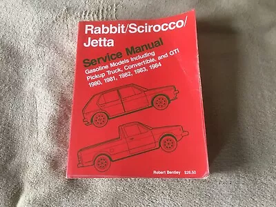 Volkswagen VW Rabbit Scirocco Jetta Service Manual 1980 - 1984 Gasoline Models • $15