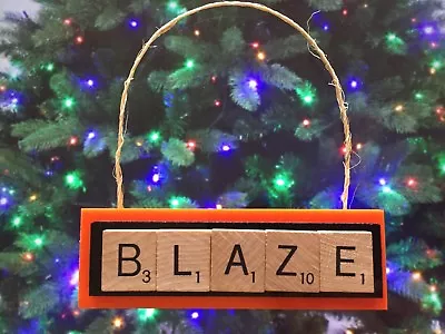 Utah Blaze Christmas Ornament Scrabble Tiles Magnet Handmade • $10.99