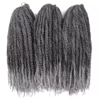 3Packs Afro Kinky Twist Crochet Hair Braids Marley Braid Hair 18inch Senegale... • $34.76