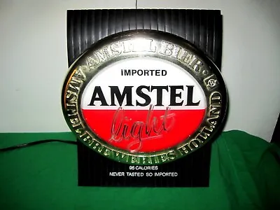 Vintage Collectible Light Up AMSTEL LIGHT Beer Bar Counter Man Cave Sign • $19.99