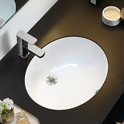 Modern Bathroom Sink Embedded In Basin White Ceramic Smooth Countertop Sink US • $45.84