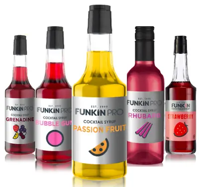 UK Top Cocktail Syrup *FUNKIN* Drink Cocktail Or Still Water. Add As You Like.  • £6.49
