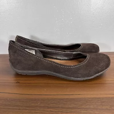 Merrell Avesso Suede Espresso Brown Slip On Comfort Ballet Flats Women's Sz 8 • $29.99