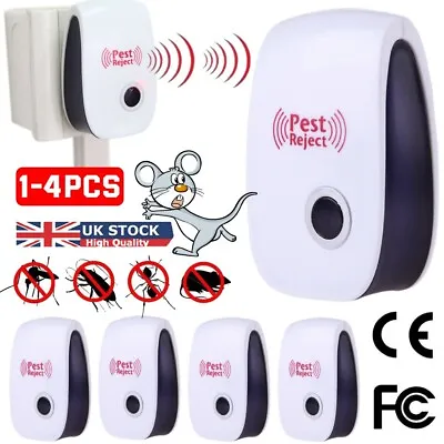 Plug-in Electronic Ultrasonic Pest Repeller Anti Rat Mouse Bug Mosquito Flea UK • £5.39