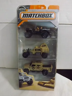 2017 Matchbox  Military  3 Car Pack '43 Jeep Willys-International MXT- Sweeper • $10.69