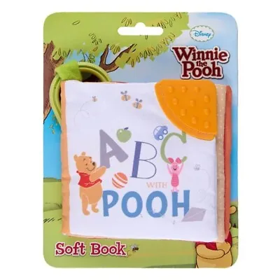 NEW Disney Winnie The Pooh ABC Soft Book With Sounds & Teether Baby Shower Gift! • $25.90