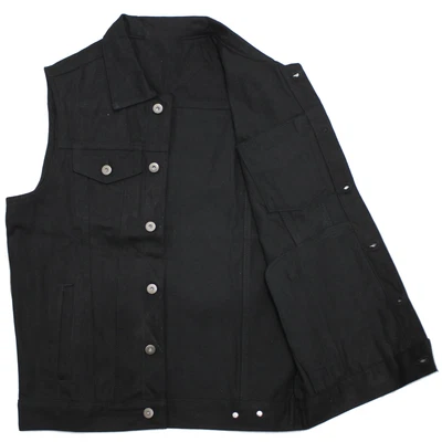 $27.99 • Buy Men's Black Denim Motorcycle Vest.